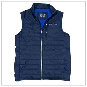 Vineyard Vines Mens Puffer Vest Blue Down Mountain Weekend Performance Hiking XS